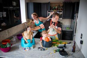 typical single dad cooking